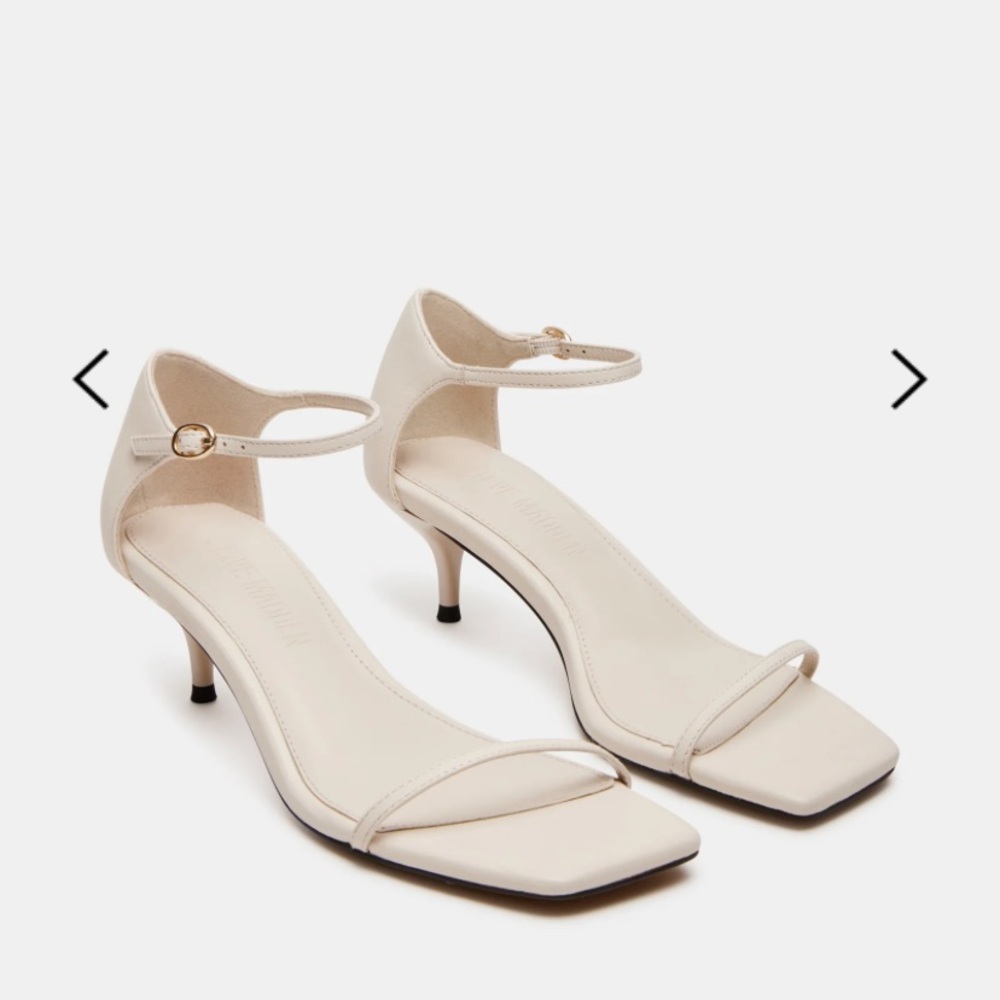 NWOT Steve Madden Haizley bone leather kitten heels 7